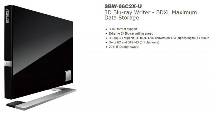 1 720x385 ASUS 6X 3D Blu ray Writer SBW 06C2X U Review