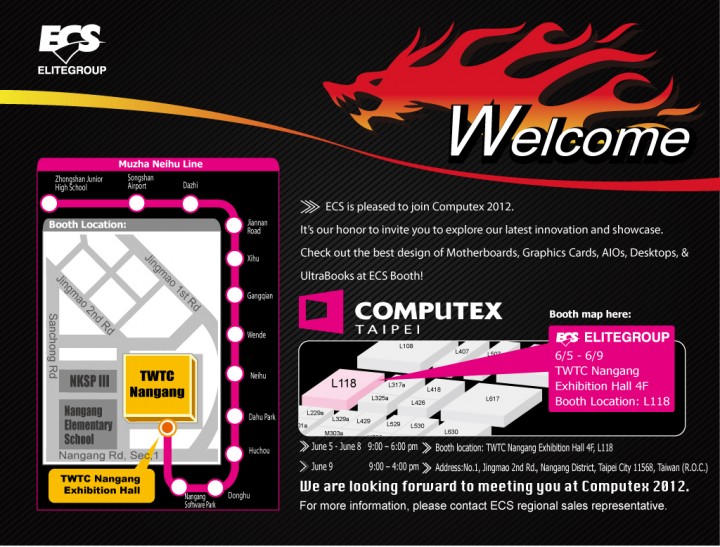 2012 tpe booth invitation a 720x547 ECS เปิดตัวเทคโนโลยีแบบไม่รู้จบของพวกเขา ที่งาน Computex Taipei 2012
