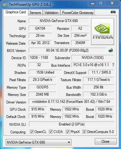 gpuz NVIDIA GeForce GTX 690 VS AMD FX 8150 8 Core Processor Black Edition