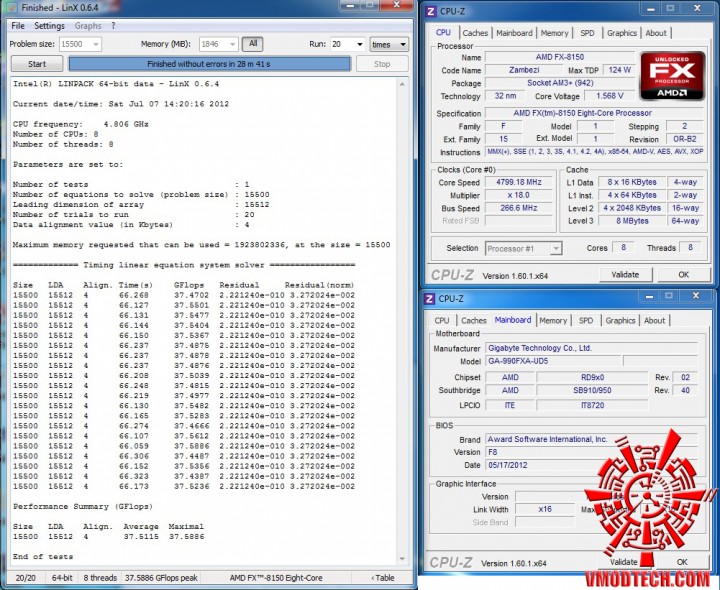 linx 2 720x590 NVIDIA GeForce GTX 690 VS AMD FX 8150 8 Core Processor Black Edition