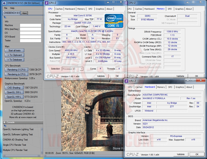 c95 ASUS ROG MAXIMUS V FORMULA with 3rd Generation Intel® Core™ i5 3570K Retail Box