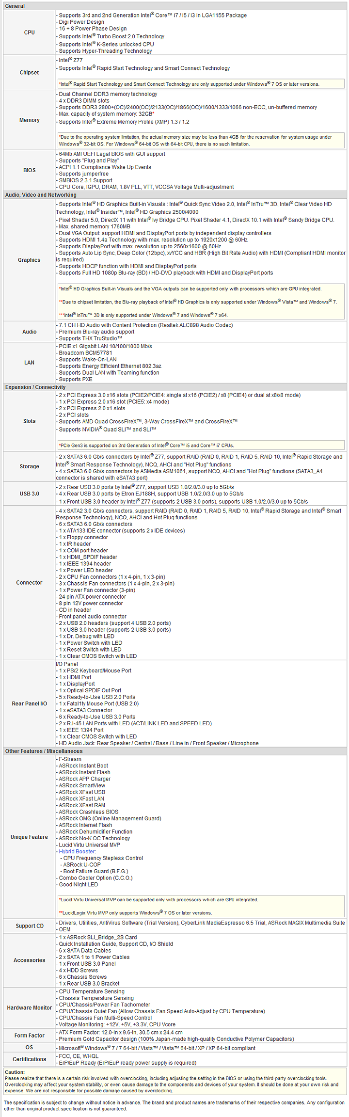 s2 ASROCK FATAL1TY Z77 PROFESSIONAL Motherboard Review