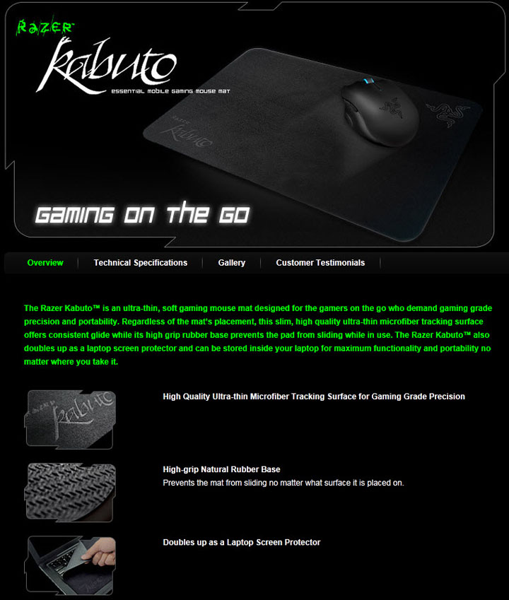 8 10 2012 7 52 29 pm Razer Kabuto Mobile Essential Gaming Mouse Mat