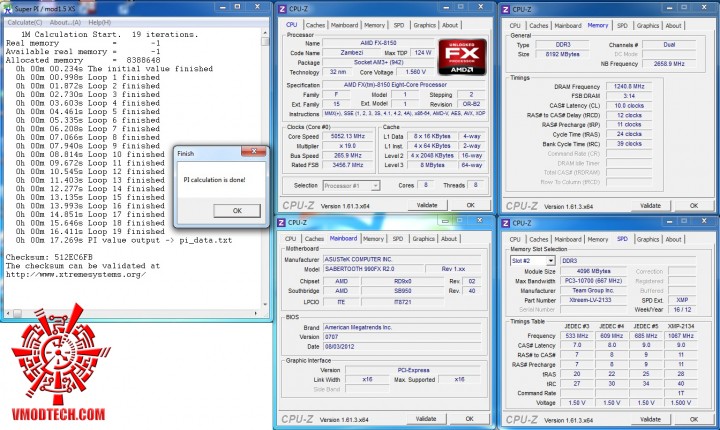superpi1mb 720x430 ASUS SABERTOOTH 990FX R2.0 Motherboard Review
