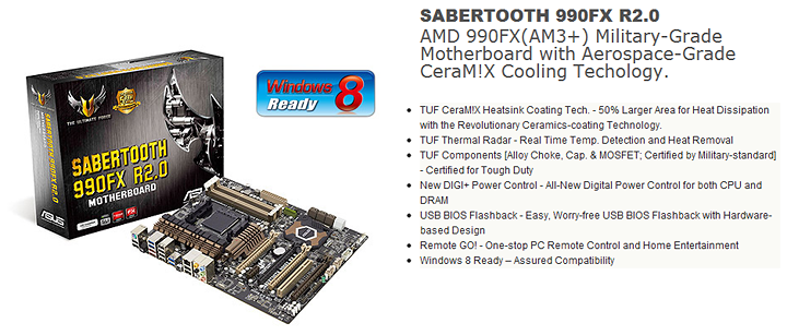หน้าที่ 1 - ASUS SABERTOOTH 990FX R2.0 Motherboard Review | Vmodtech
