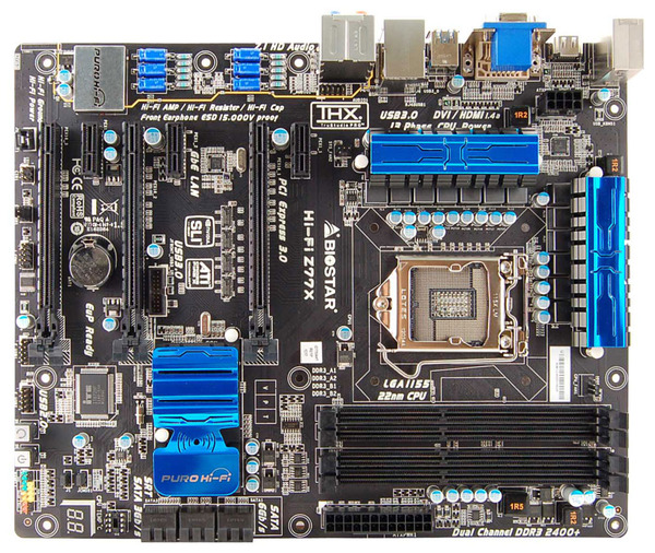 BIOSTAR เปิดตัวเมนบอร์ดระดับเทพ Hi-Fi ซีรี่ย์ ที่ใช้ชิปเซ็ต Intel Z77 รุ่นล่าสุด เมนบอร์ดตัวแรกของโลกที่มาพร้อมกับเทคโนโลยี Hi-Fi จาก BIOSTAR