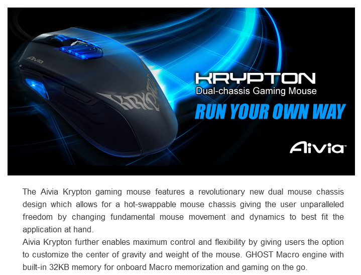 s1 GIGABYTE Aivia Krypton Dual chassis Gaming Mouse