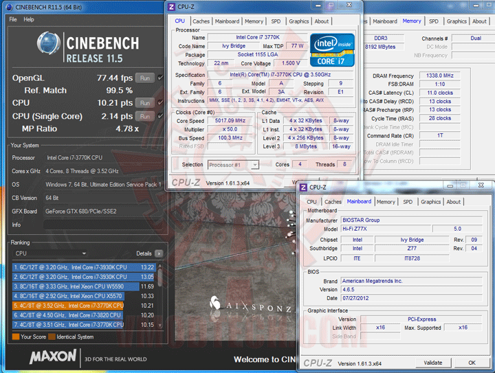c115 BIOSTAR Hi Fi Z77X Motherboard Review