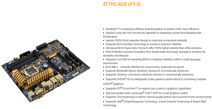 sp1 ECS Z77H2 A2X Motherboard Review