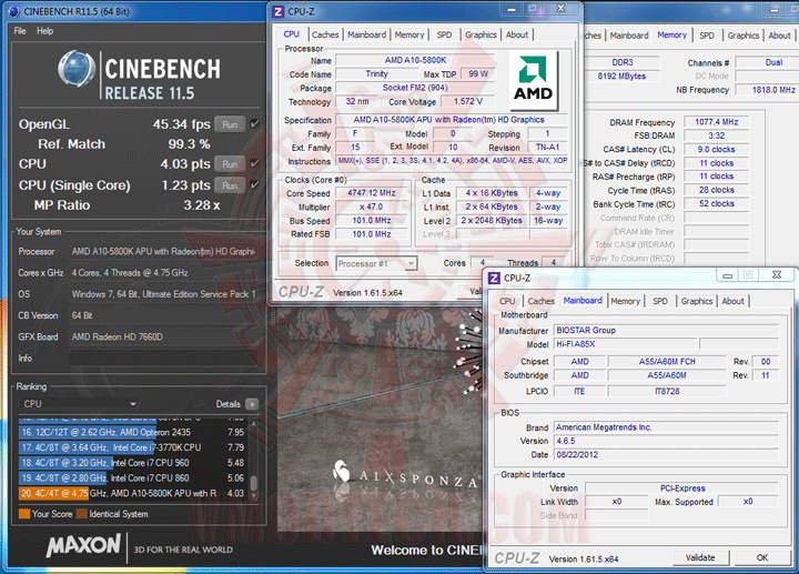 c115 AMD A10 5800K and BIOSTAR Hi Fi A85X Review
