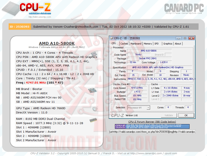 vali AMD A10 5800K and BIOSTAR Hi Fi A85X Review