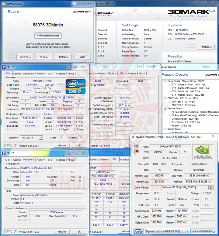 03 3 GIGABYTE WINDFORCE GeForce GTX 650Ti OC Version 2048 MB GDDR5 Review