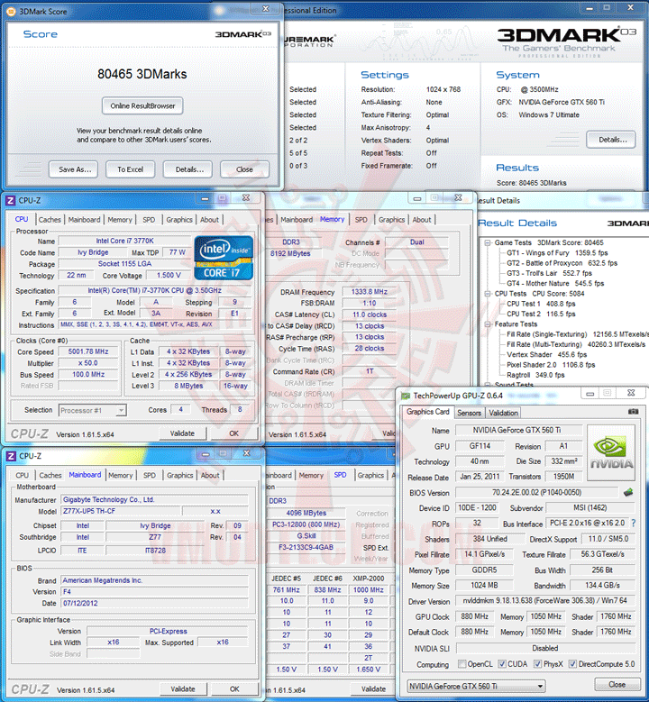 03 GIGABYTE WINDFORCE GeForce GTX 650Ti OC Version 2048 MB GDDR5 Review