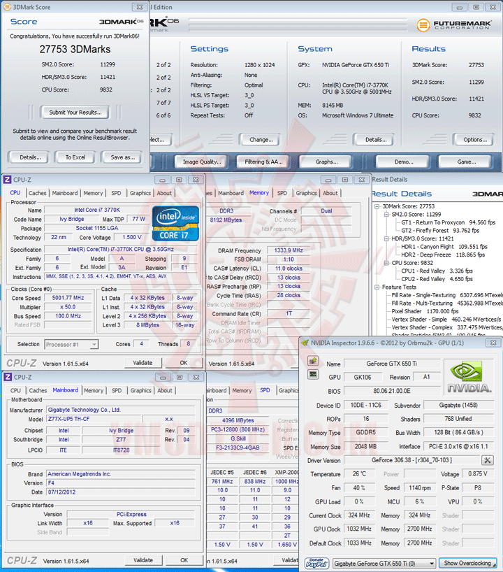 06 2 GIGABYTE WINDFORCE GeForce GTX 650Ti OC Version 2048 MB GDDR5 Review