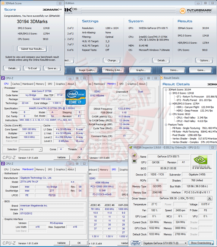 06 3 GIGABYTE WINDFORCE GeForce GTX 650Ti OC Version 2048 MB GDDR5 Review