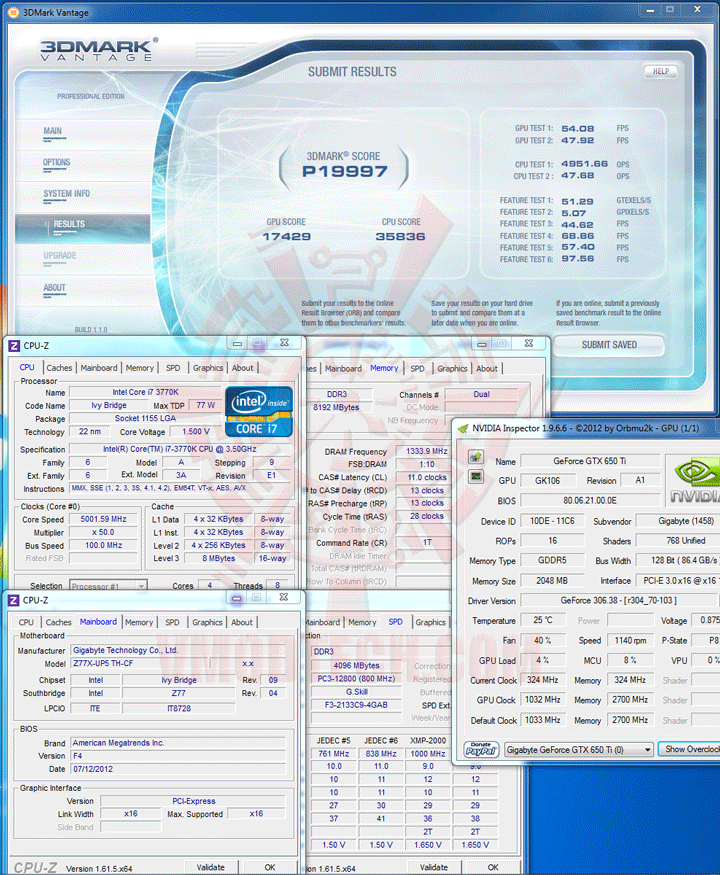 07 2 GIGABYTE WINDFORCE GeForce GTX 650Ti OC Version 2048 MB GDDR5 Review