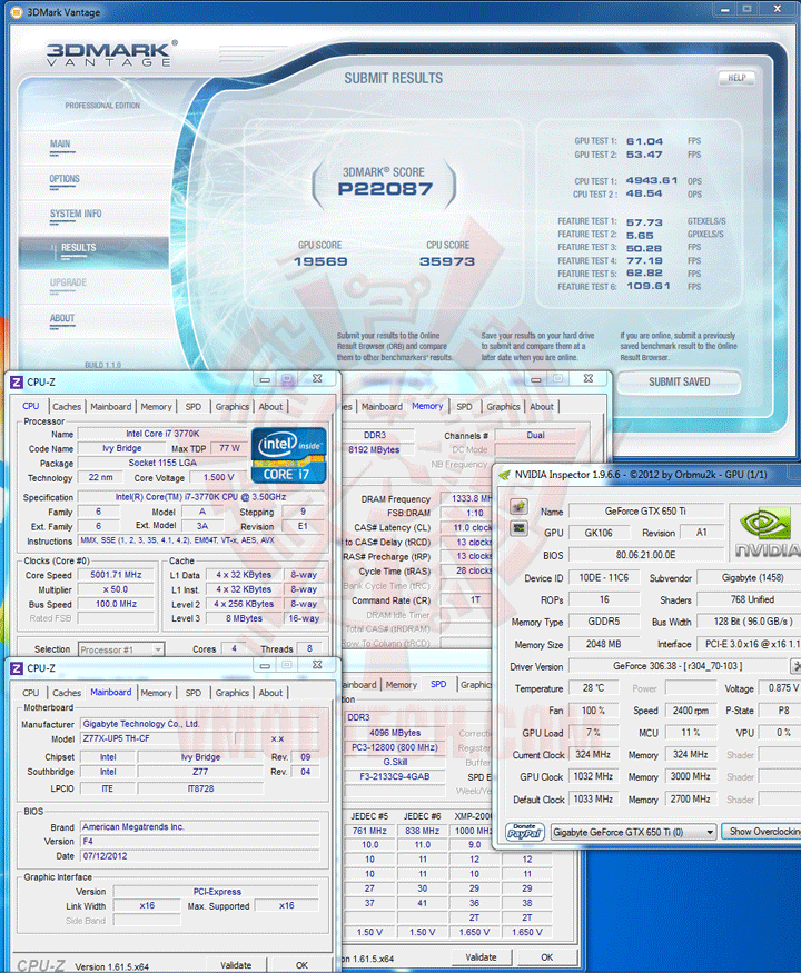 07 3 GIGABYTE WINDFORCE GeForce GTX 650Ti OC Version 2048 MB GDDR5 Review