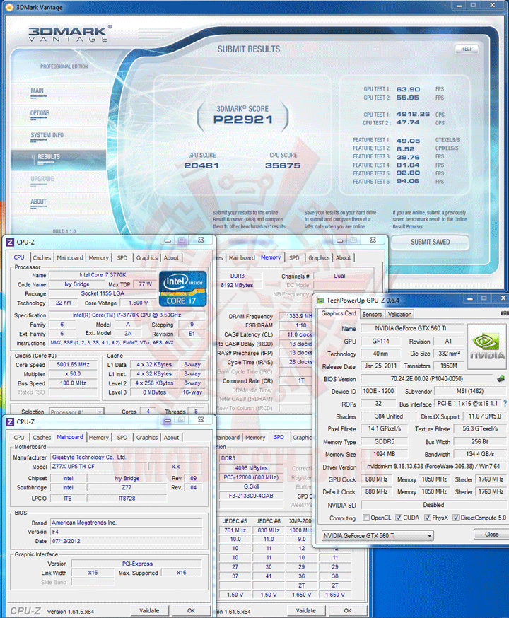 07 GIGABYTE WINDFORCE GeForce GTX 650Ti OC Version 2048 MB GDDR5 Review