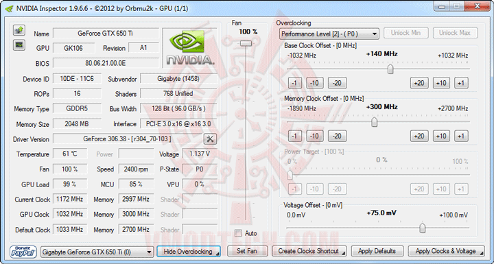 setoc GIGABYTE WINDFORCE GeForce GTX 650Ti OC Version 2048 MB GDDR5 Review