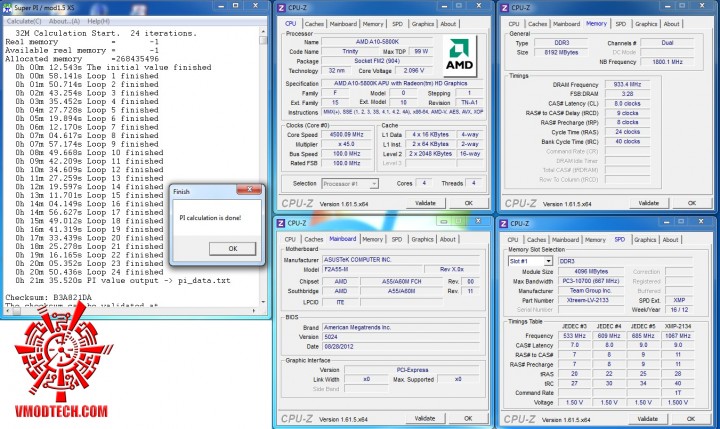 superpi32mb 720x429 ASUS F2A55 M FM2 MINI ATX Motherboard Review