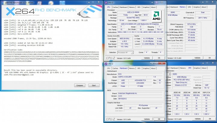 x264 1 720x408 ECS A85F2 A Golden FM2 Motherboard Review