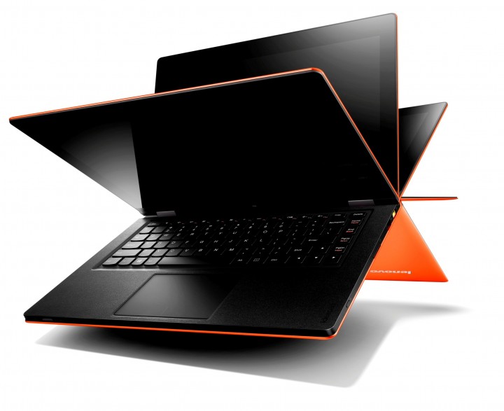 ideapad yoga 13 clementine orange hero 10 720x587 เลอโนโวเปิ​ดตัว IdeaPad Yoga และ ThinkPad Twist โน้ตบุ๊คลู​กผสมแท็บเล็​ตกับคอนเซ็​ปต์ 360 o of DO รับกระแส Windows 8