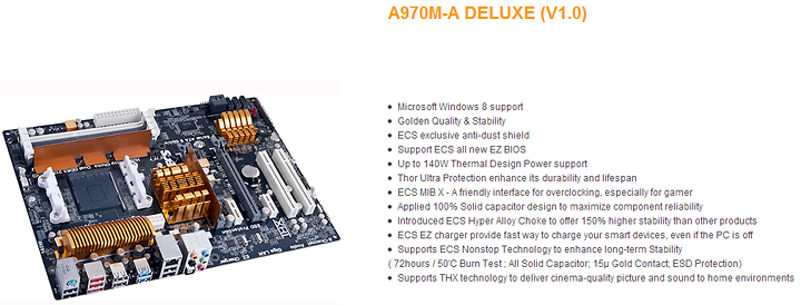 s0 ECS A970M A DELUXE AM3+ Motherboard Review