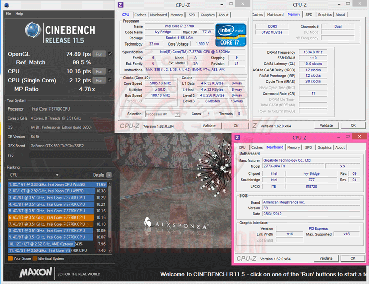 c115 c115 GIGABYTE GA Z77X UP4 TH Motherboard Review