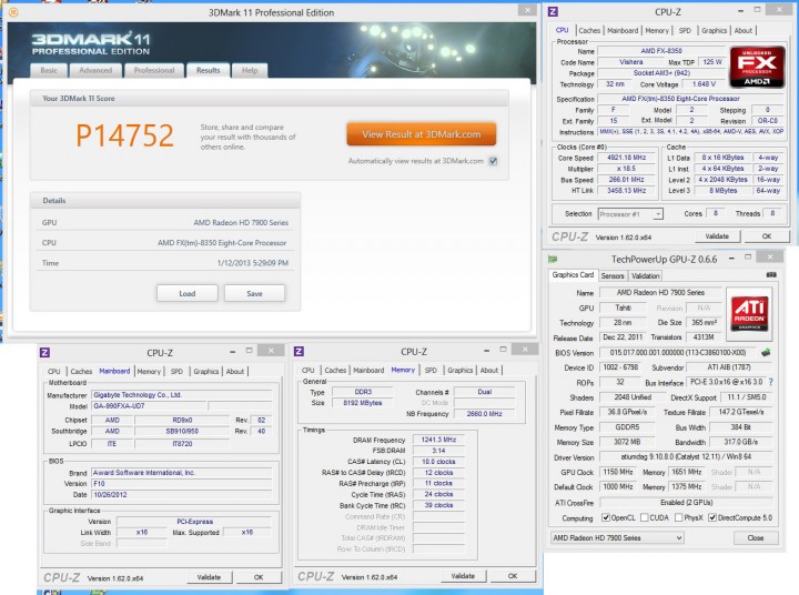 3dmark11 oc 720x536 PowerColor DEVIL13 HD7990 6GB GDDR5 Review on AMD FX 8350 Vishera 