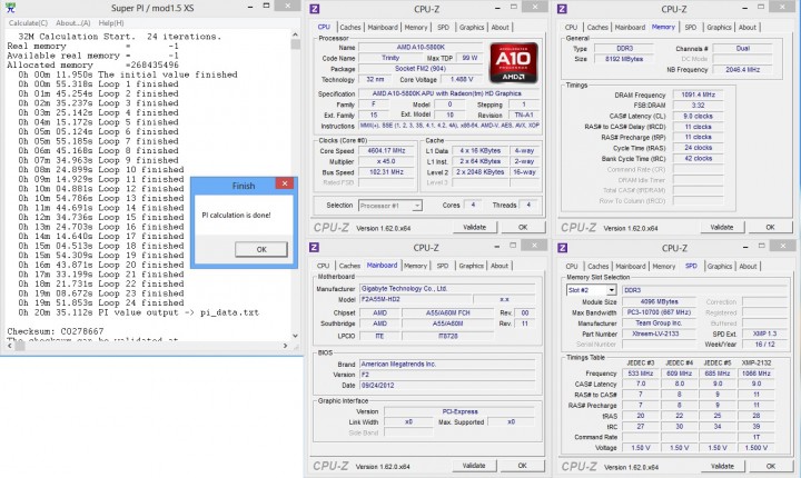 superpi32mb 720x430 GIGABYTE GA F2A55M HD2