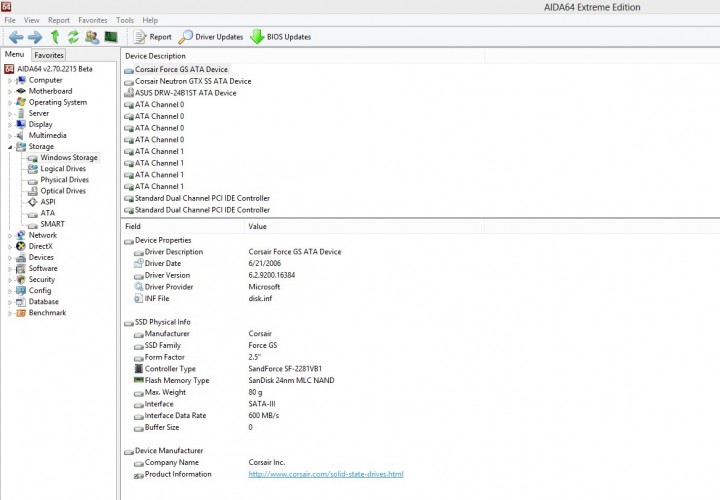 aida641 720x500 CORSAIR Force Series™ GS  240GB SATA 3 6Gb/s Solid State Hard Drive