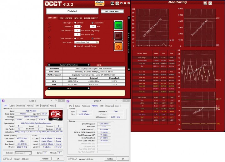 occt45 oc1 720x517 CoolerMaster Seidon 120XL Liquid CPU Cooler 