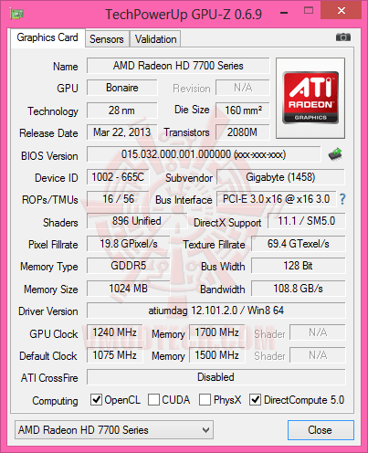 gz 2 GIGABYTE AMD RADEON HD 7790 OC 1GB GDDR5 Review