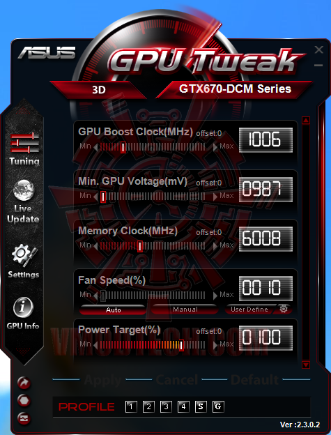 gpu tweak 01 ASUS GeForce GTX 670 DC Mini Review
