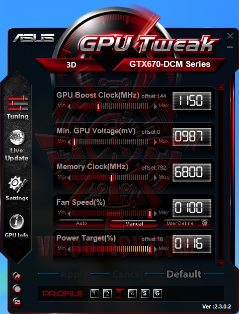 gpu tweak 02 ASUS GeForce GTX 670 DC Mini Review