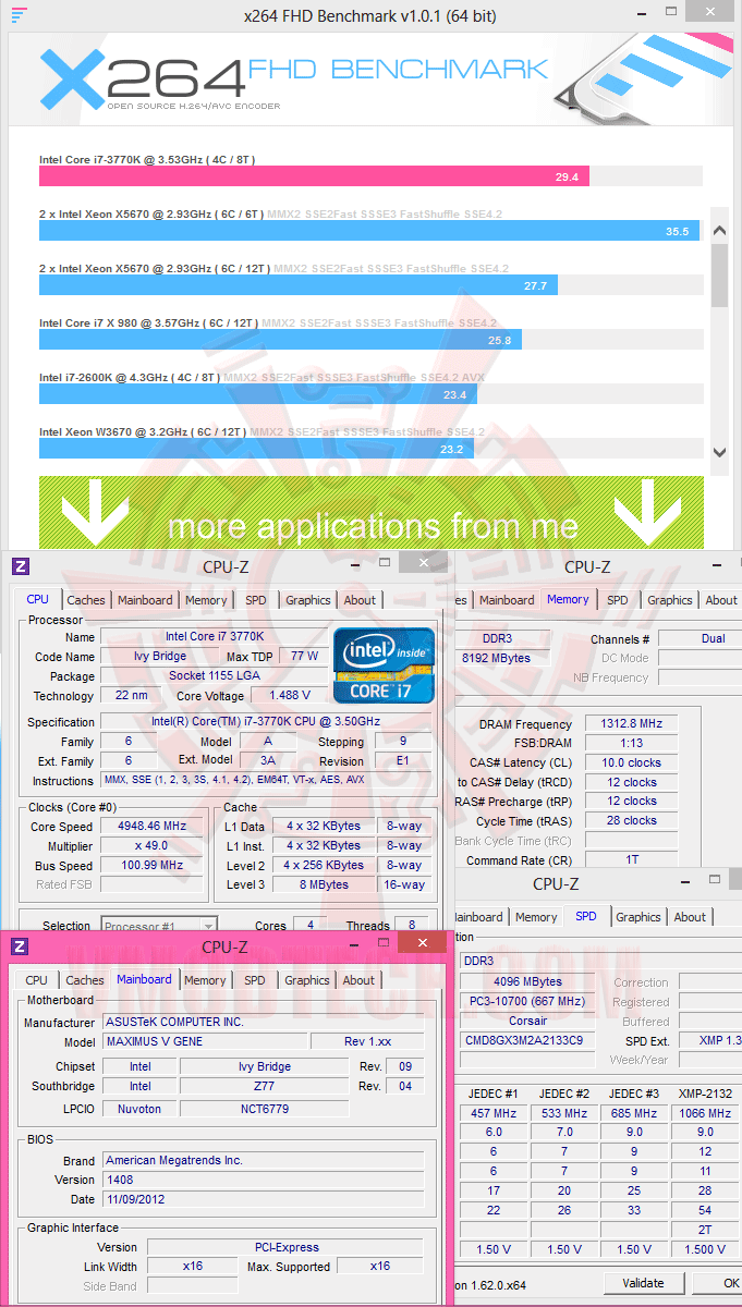 x264 CORSAIR Dominator Platinum CMD8GX3M2A2133C9 DDR3 2133MHz CL9 8GB Kit Review