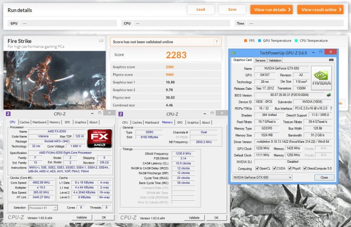 fire strike 720x466 GALAXY GEFORCE GTX 650 GC 1GB GDDR5 On AMD FX 8350