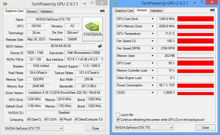gpuz oc1 720x440 Palit GeForce GTX 770 JETSTREAM 2048MB GDDR5 