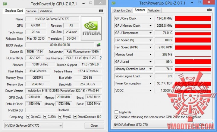 gpuz oc 720x440 Palit GeForce GTX 770 JETSTREAM 2048MB GDDR5 