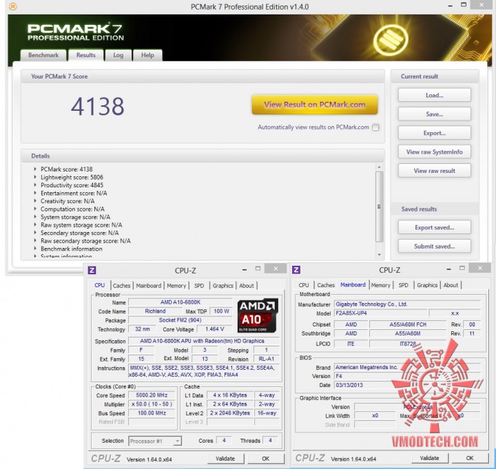 pcmark7 oc 720x681 AMD A10 6800K PROCESSOR REVIEW
