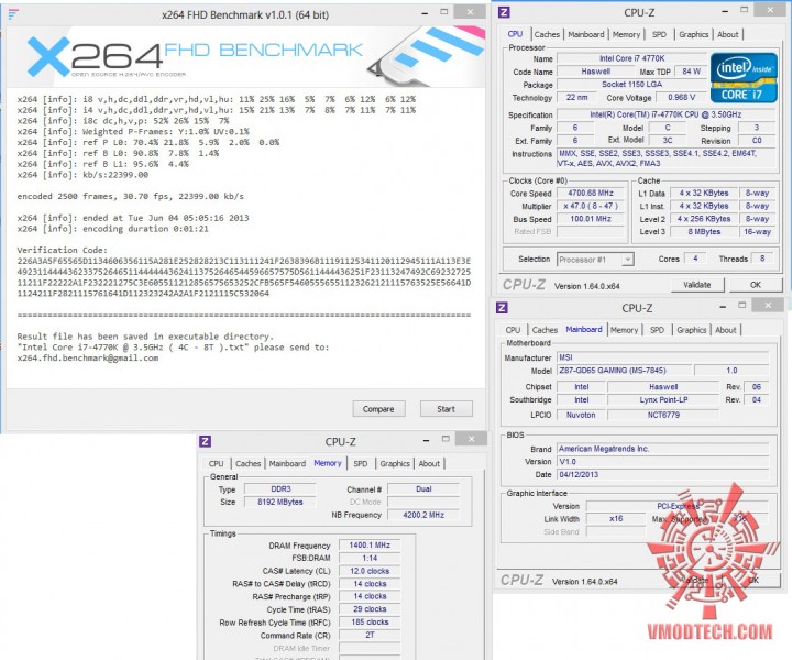 x264fhd 720x600 MSI Z87 GD65 GAMING
