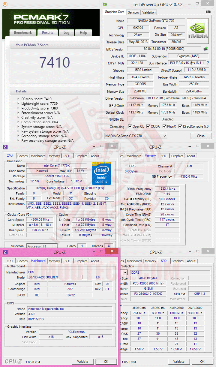 pcm7 ECS GANK DOMINATION Z87H3 A2X GOLDEN Gaming Motherboard Review