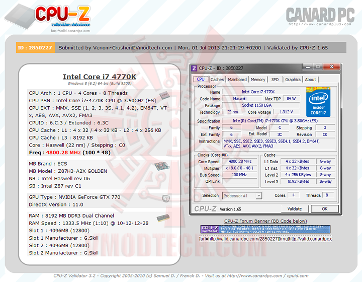 validate ECS GANK DOMINATION Z87H3 A2X GOLDEN Gaming Motherboard Review