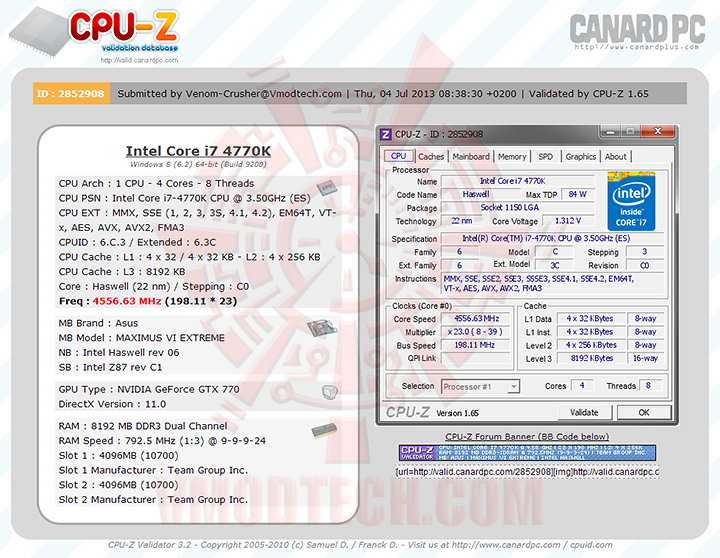 validate2 validate2 ASUS ROG MAXIMUS VI EXTREME Motherboard Review