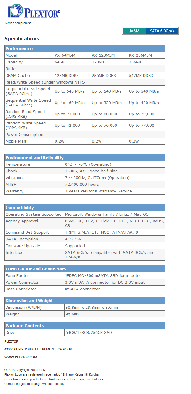 intro 02 PLEXTOR PX 256M5M SSD 256 GB Review