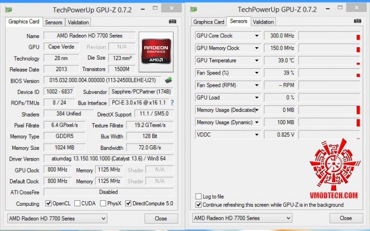 gpuz 720x450 SAPPHIRE HD 7730 2GB GDDR3