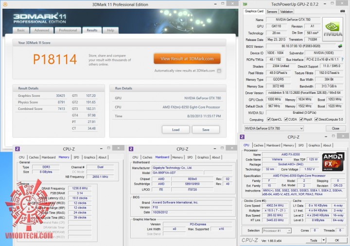 11-oc 11 oc 720x506 NVIDIA GeForce GTX 780 3 Ways SLI On AMD FX 8350 Performance