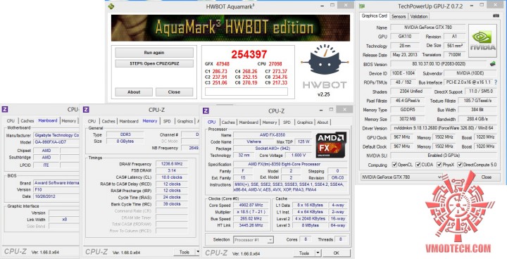 aquamark 720x368 NVIDIA GeForce GTX 780 3 Ways SLI On AMD FX 8350 Performance