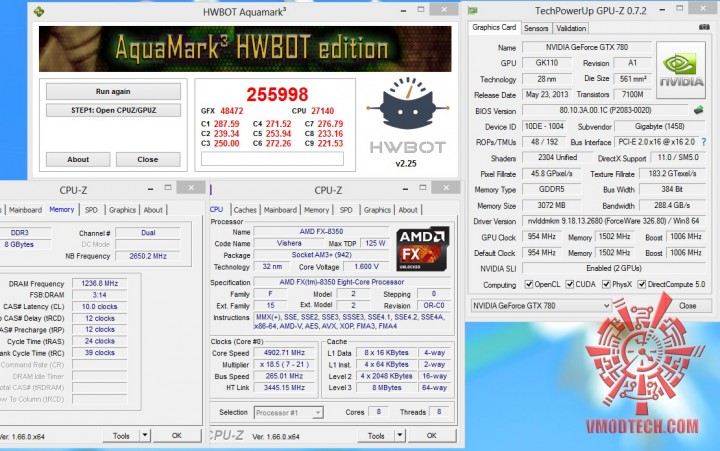 aquamark 720x451 NVIDIA GeForce GTX 780 2 Ways SLI On AMD FX 8350 Performance