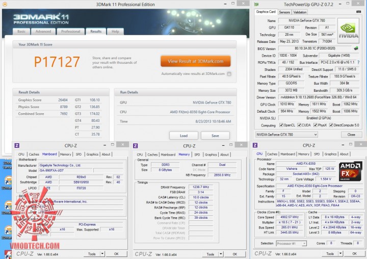 11 oc 720x508 NVIDIA GeForce GTX 780 2 Ways SLI On AMD FX 8350 Performance
